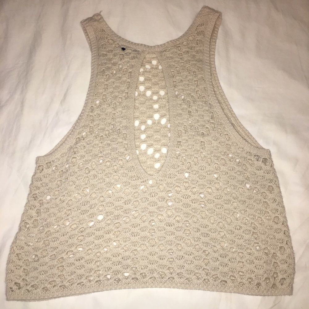 Beige Crochet Tank - Picture 4 of 5